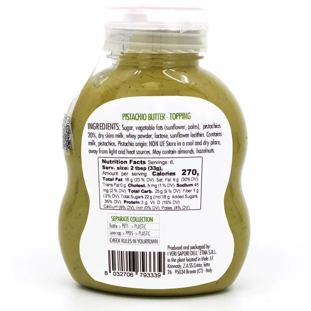 Gusto Etna 20% Pistachio Butter Topping - 7.05 oz (200g) - Image 2