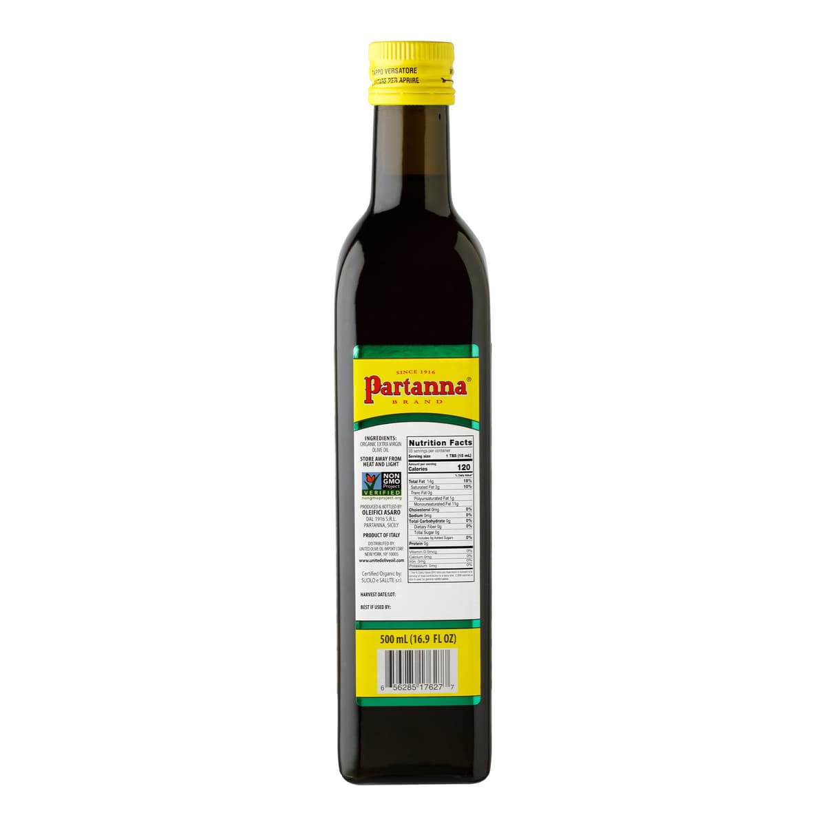Partanna Organic Smooth Extra Virgin Olive Oil - Image 2