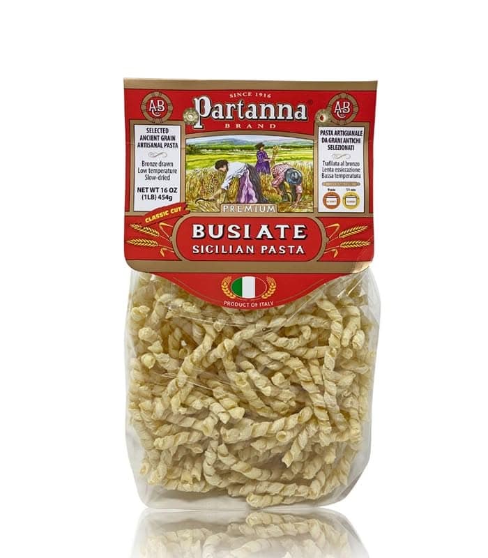 Partanna Artisanal Busiate Trapanesi Pasta – 1 Lb (454 g)