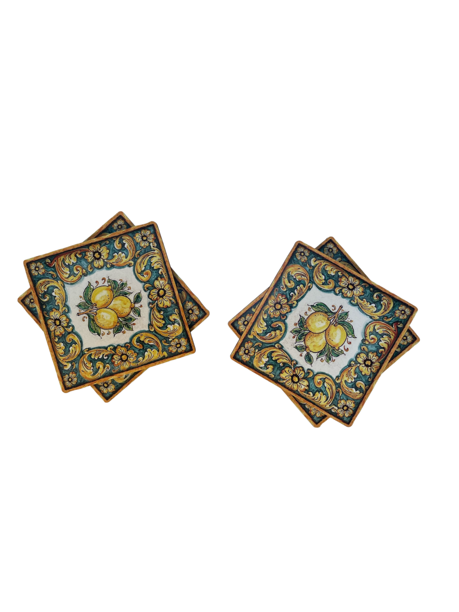 Best Sicily Square Lemon Coasters - Set of 4 - Image 2
